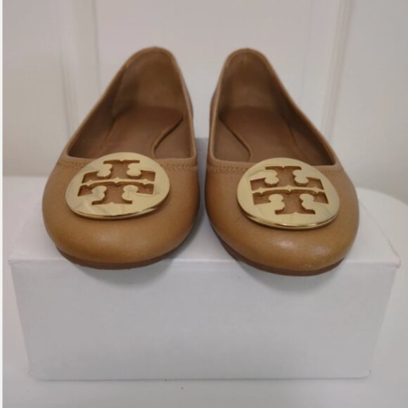 Tory Burch Women's Camel Leather Ballet Flats, Size 6.5, EUC - Picture 2 of 7